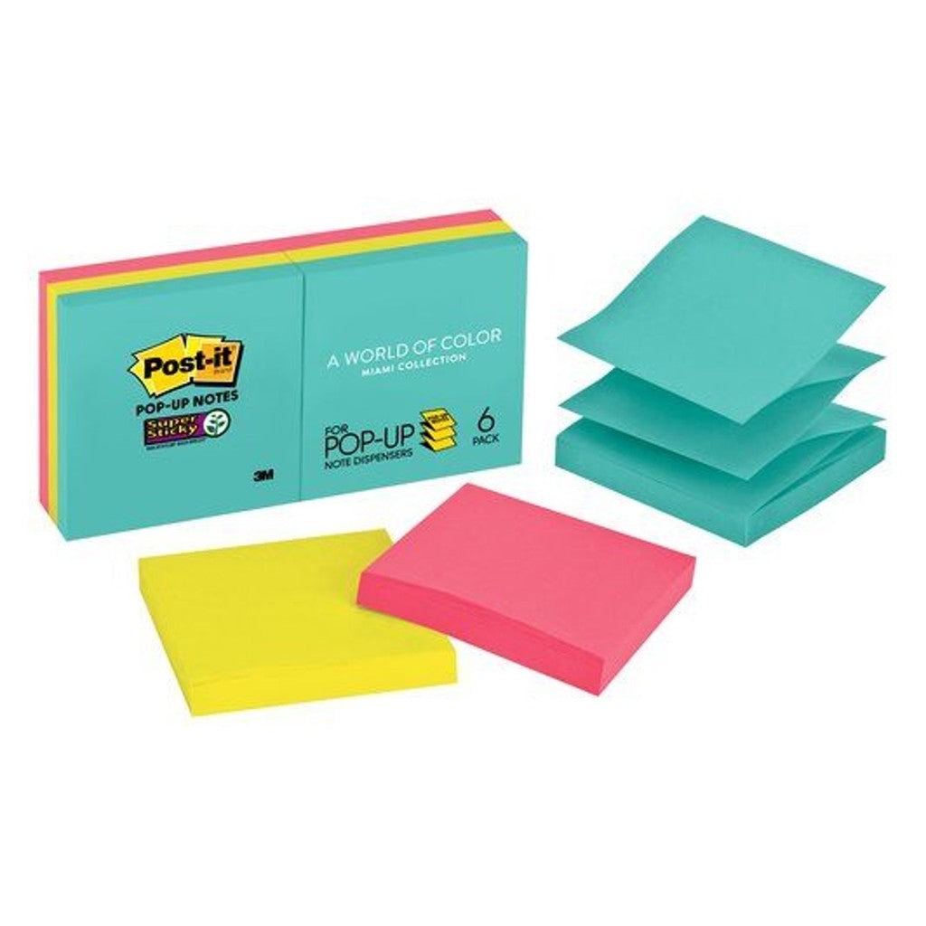 3M Post-it® Super Sticky Pop-Up Notes | R330-6SSMIA. 3x3"