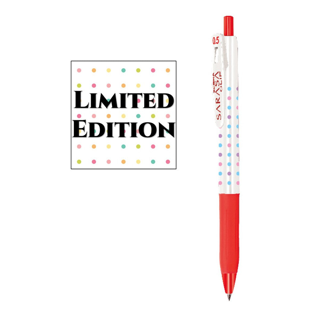 [SG] [Limited Edition] | Zebra Sarasa Clip Colourful Dots Gel Pen [Evergreen Stationery]