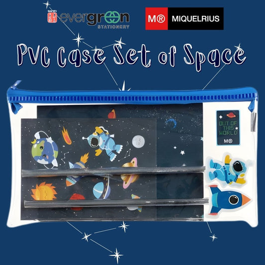 [SG] APLI MIQUELRIUS PVC Case Set of Space [Evergreen Stationery]