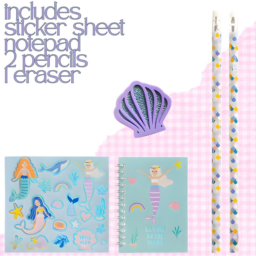 [SG] APLI MIQUELRIUS PVC Case Set of Mermaid [Evergreen Stationery]