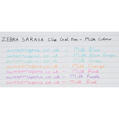 [SG] [Limited Edition] Zebra Sarasa Push Clip Gel Pen Milk 0.5mm | 5 Col Set [Evergreen Stationery]