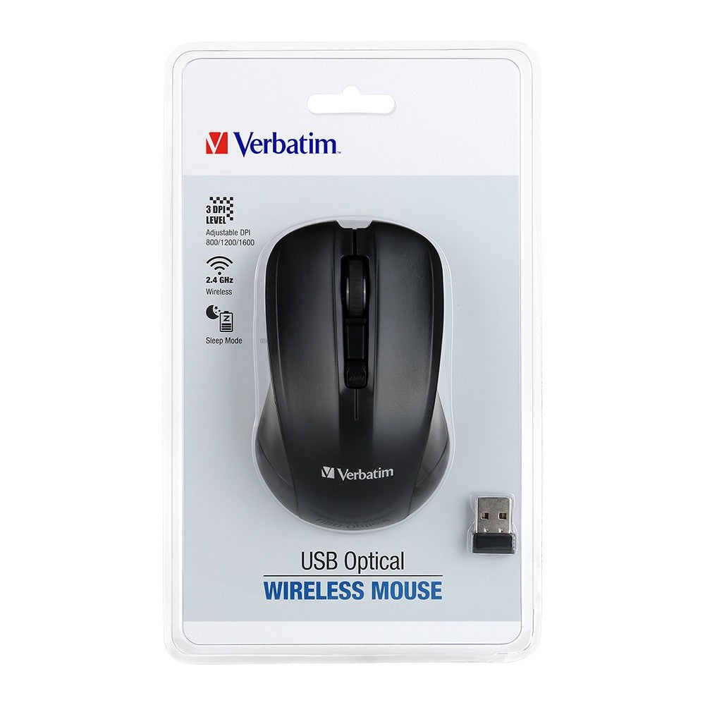[SG] Verbatim Optical Wireless Mouse Black 66432 [Evergreen Stationery]