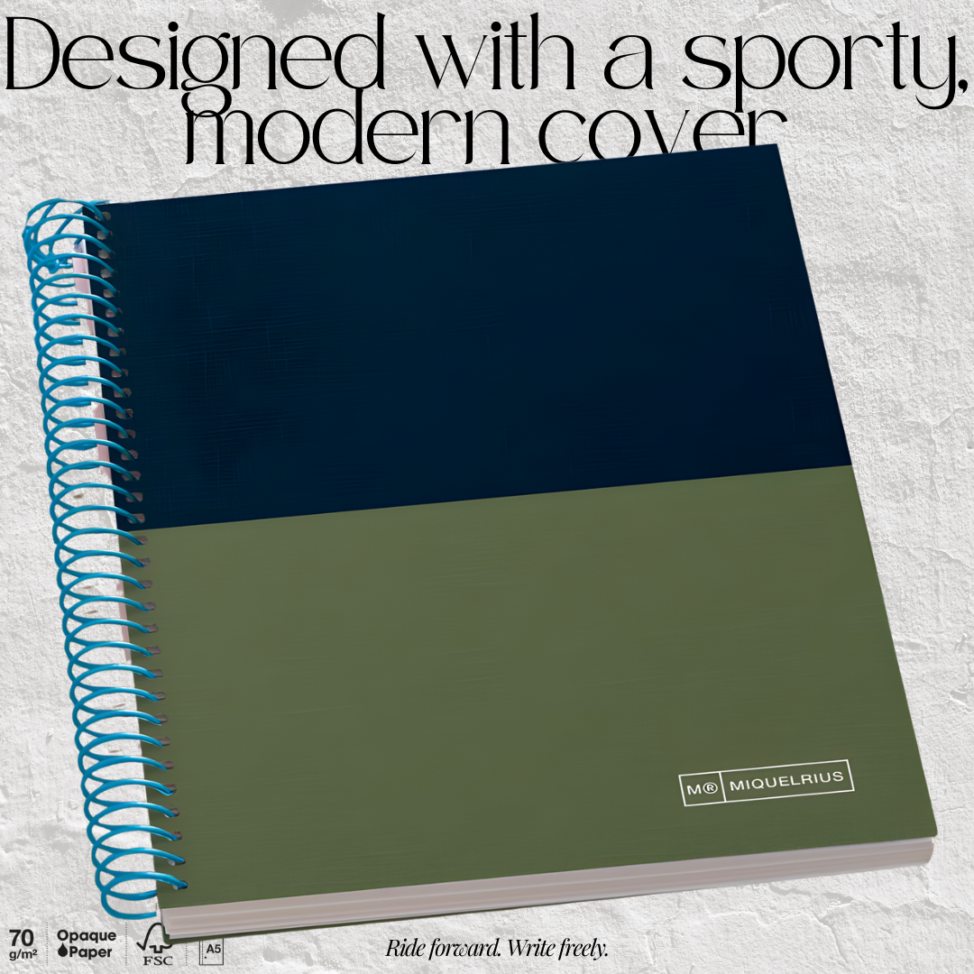 [SG] APLI A5 Notebook – 140 Pages | 70gsm Premium Paper | Rider Green Design [Evergreen Stationery]