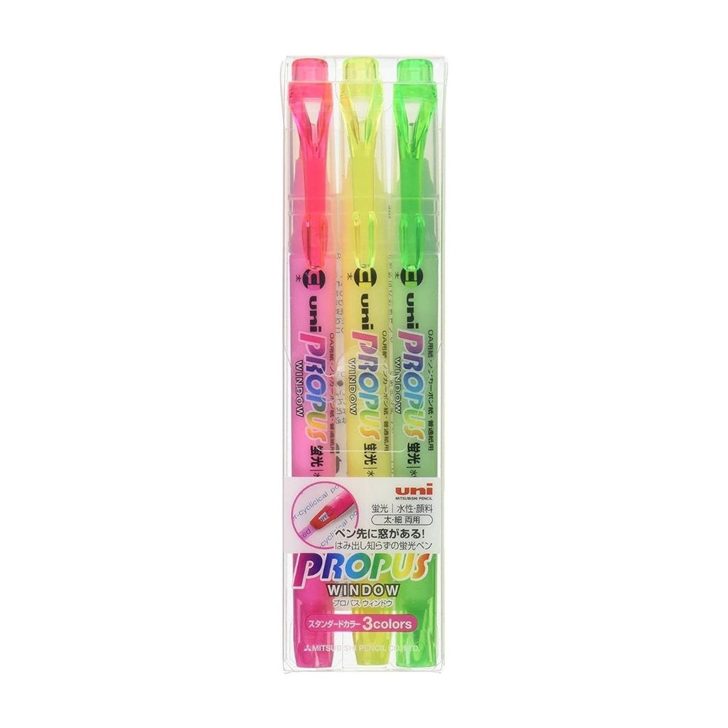 [SG] [LIMITED EDITION] Zebra Mildliner Fluo Highlighter Wkt7-3c / UNI PUS-102T 3C [Evergreen Stationery]