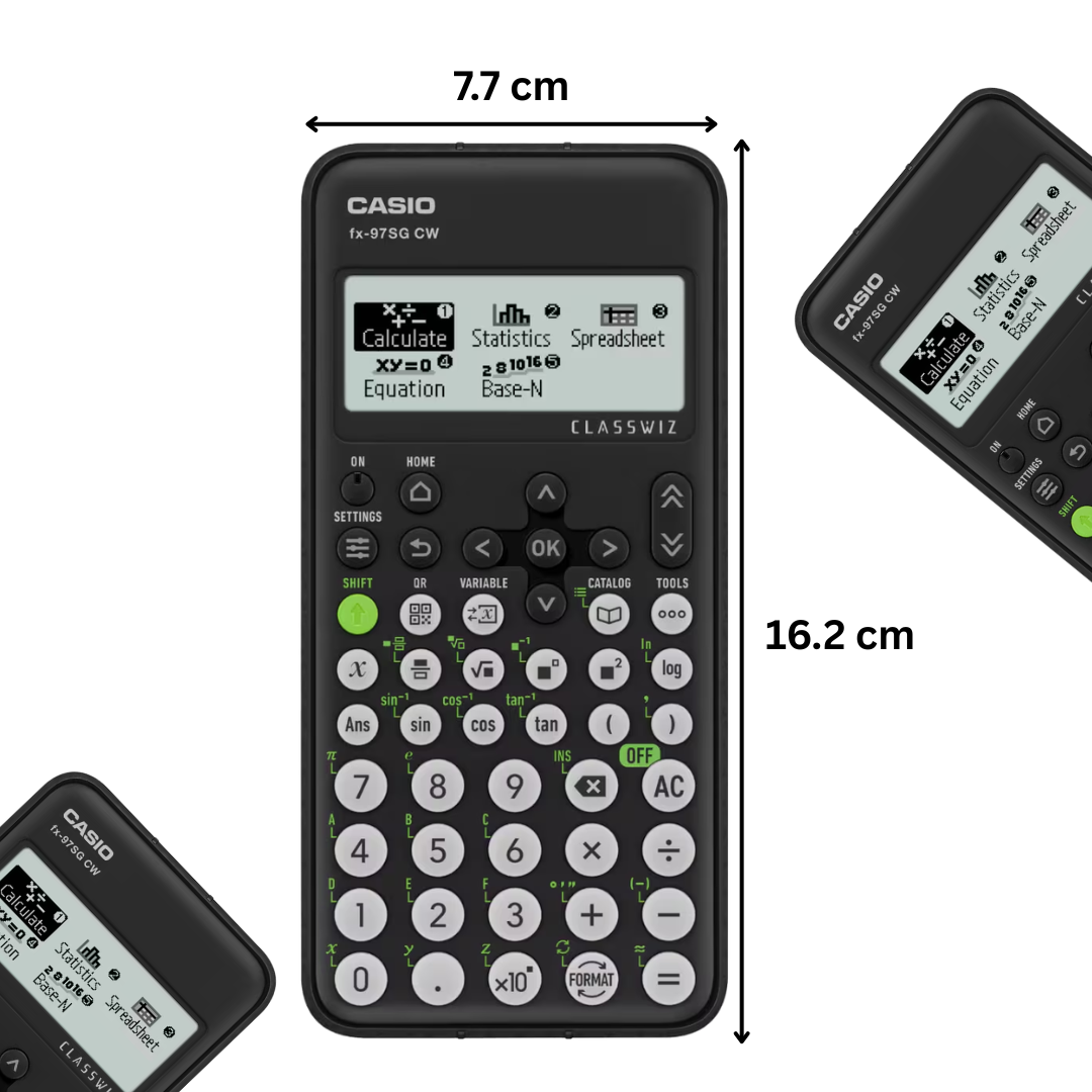 Casio FX-97SG CW Black Scientific Calculator | SEAB Approved | Compact