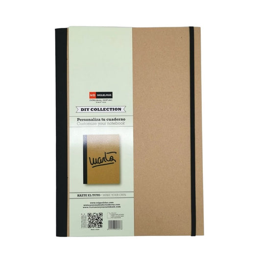 [SG] ECO MIQUELRIUS 2607 DIY Recycled Notebook A4 (PLAIN, 80GSM, 80 sheets) [Evergreen Stationery]