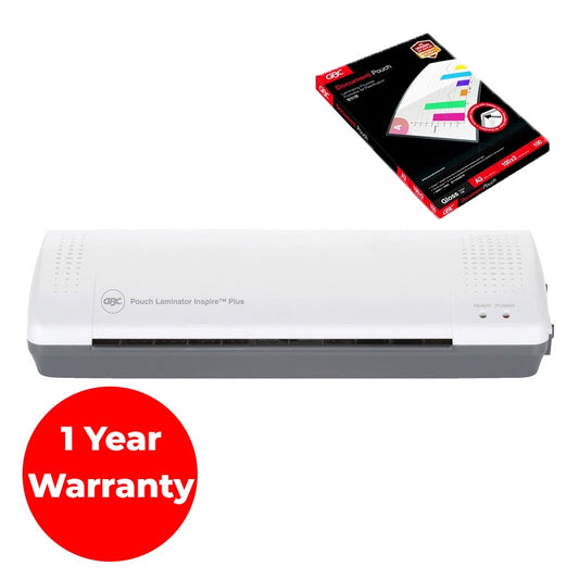 GBC A3 A4 Laminator Inspire Plus with LAMINATING POUCHES 100pcs *WHILE STOCKS LAST*