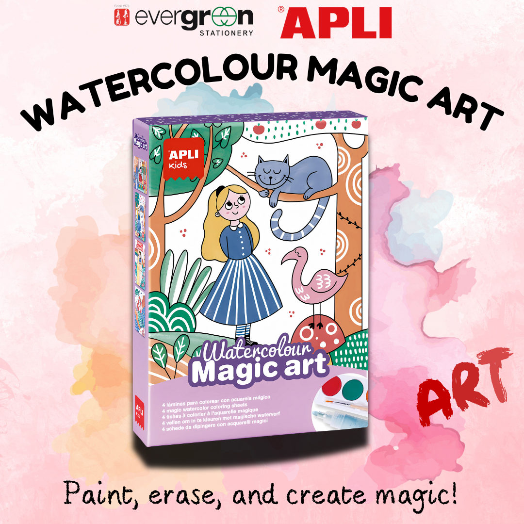 [SG] APLI Kids Watercolour Magic Art Set – Paint, Erase & Create! [Evergreen Stationery]