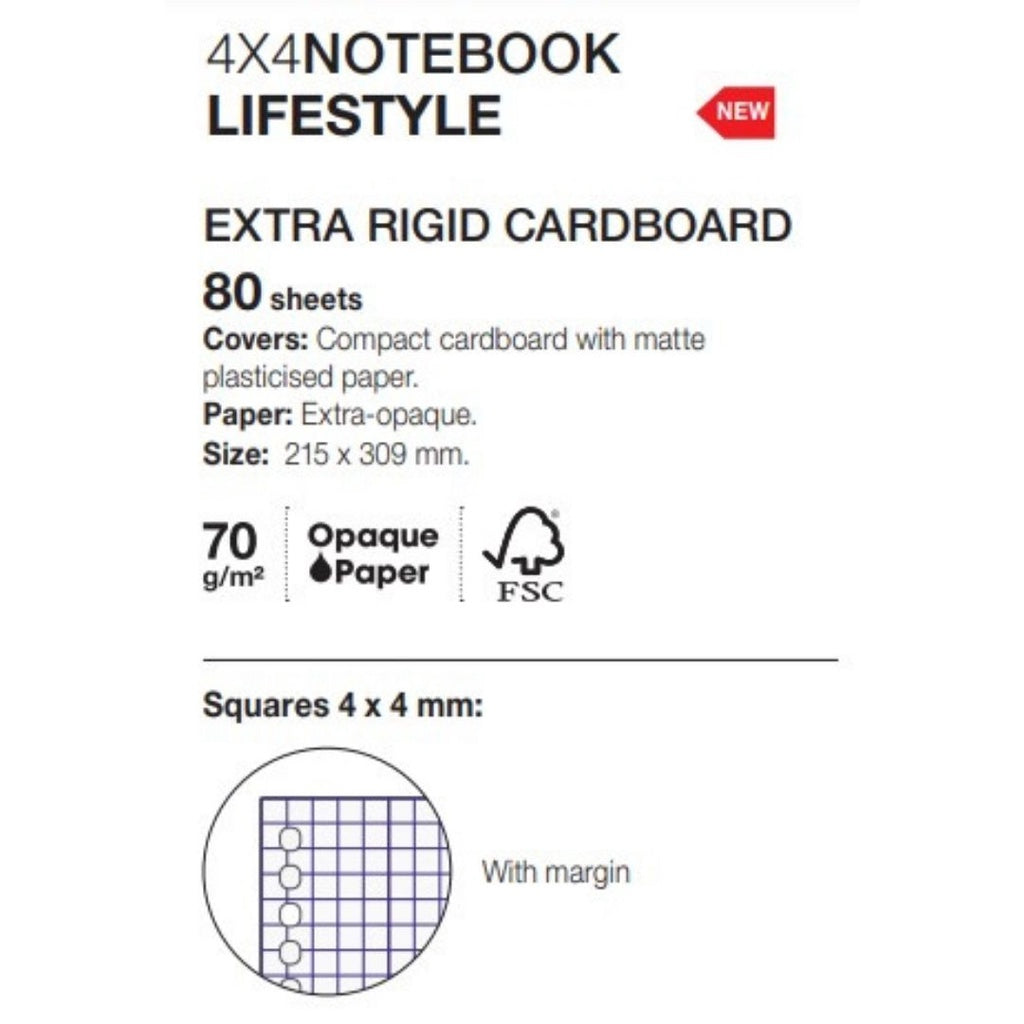 [SG] ECO MIQUELRIUS 2132 Lifestyle Notebook (SQUARED, 70GSM, 80 sheets) [Evergreen Stationery]