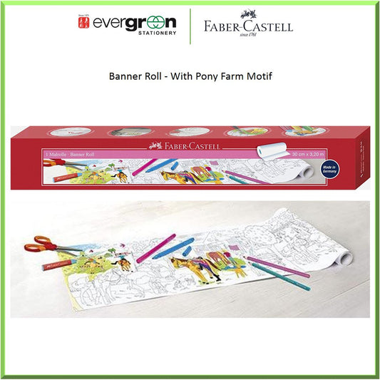 Faber Castell Banner Roll with Pony Farm Motif