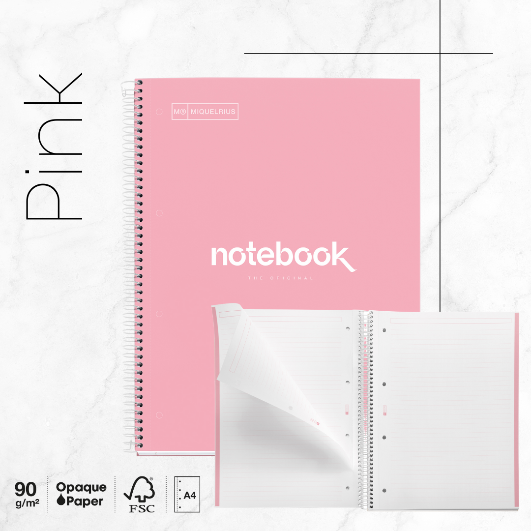 [SG] APLI MIQUELRIUS A4 Emotions Ruled Notebook | Hard Cover| 80 Sheets [Evergreen Stationery]