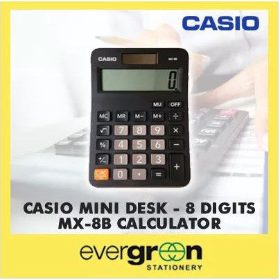 Casio Mini Desk - 8 Digts MX-8B Calculator