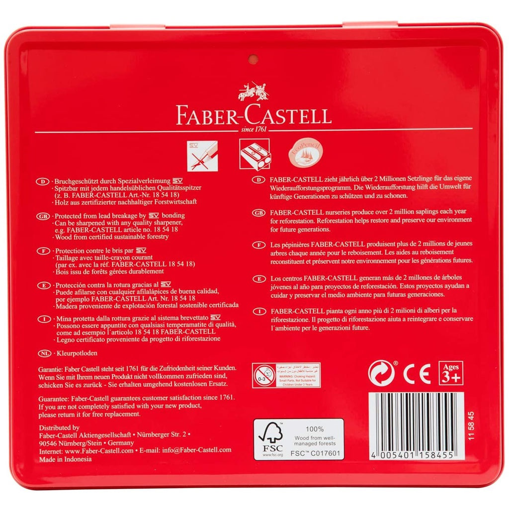 [SG] Faber Castell Metal.Tin Col Pcl 24 [Evergreen Stationery]