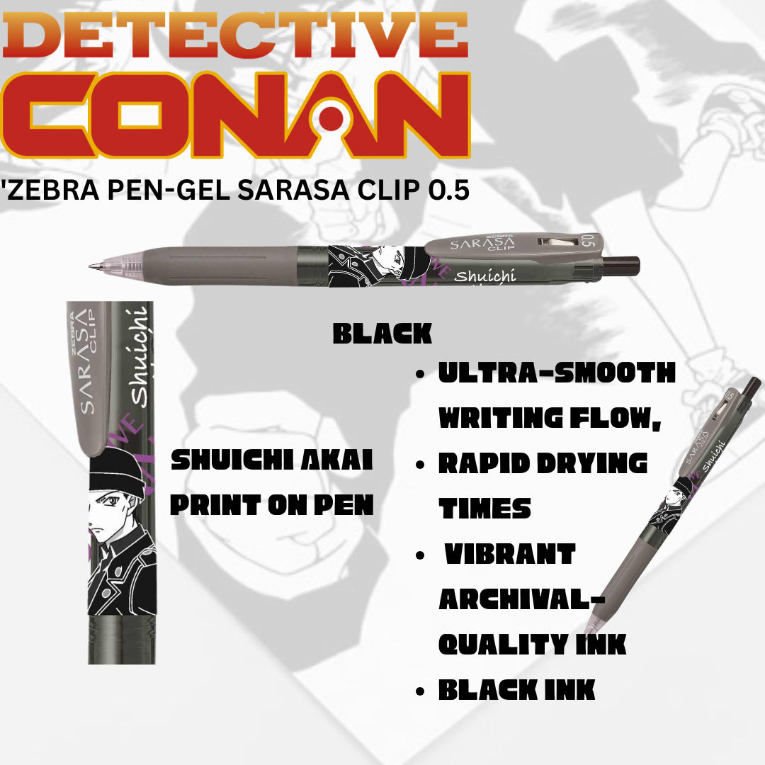 Zebra Sarasa Clip Detective Conan Limited Edition 0.5mm Indivisual Gel-Pen | Anime Lovers
