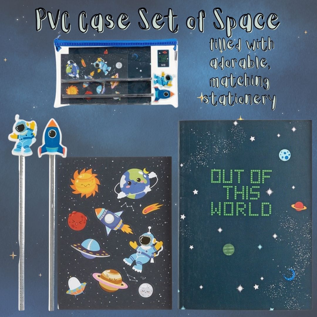 [SG] APLI MIQUELRIUS PVC Case Set of Space [Evergreen Stationery]