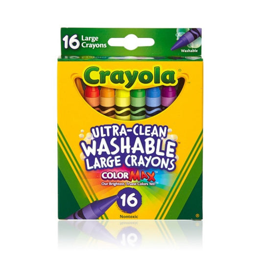 [SG] Crayola 523281 Ultra-Clean Washable Large Crayons Color Max 16ct [Evergreen Stationery]