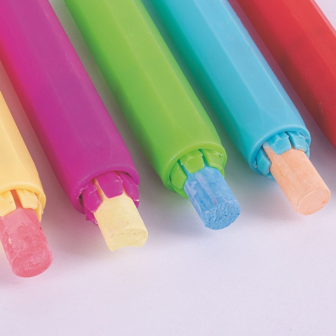 [SG] APLI Adjustable Chalk Holders (Set of 5) for 9mm Chalk | Anti-Break,  Clean Grip [Evergreen Stationery]