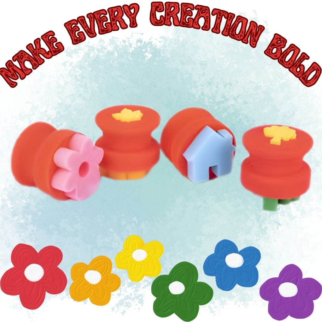 [SG] APLI Sponge Stamps Jumbo [Evergreen Stationery]