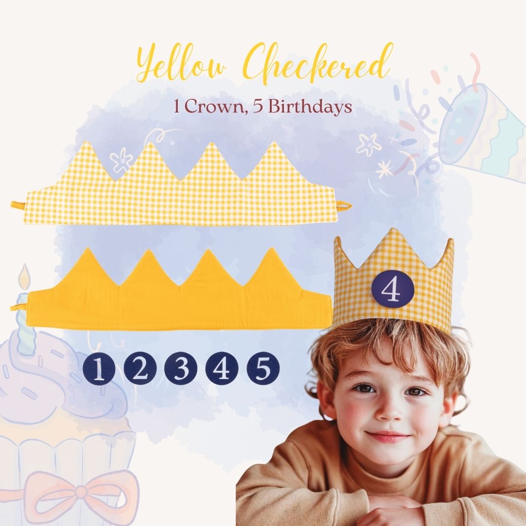 [SG] APLI Kids Adjustable Fabric Birthday Crown | First 5 Birthdays [Evergreen Stationery]