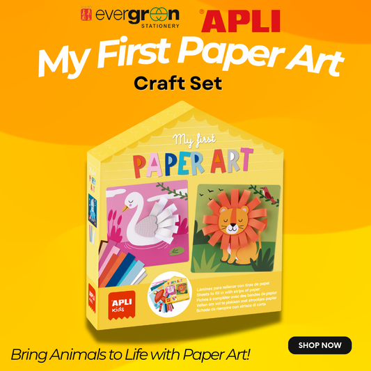 [SG] APLI Kids – My First Paper Art Craft Set (Animals with Paper Strips) [Evergreen Stationery]