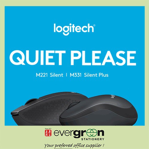 [SG] Logitech M331 / M221 Wireless Silent Plus Mouse [Evergreen Stationery]