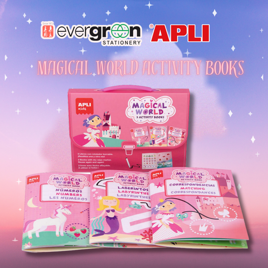 [SG] APLI Magical World SuitCase - 3 Activity Books [Evergreen Stationery]