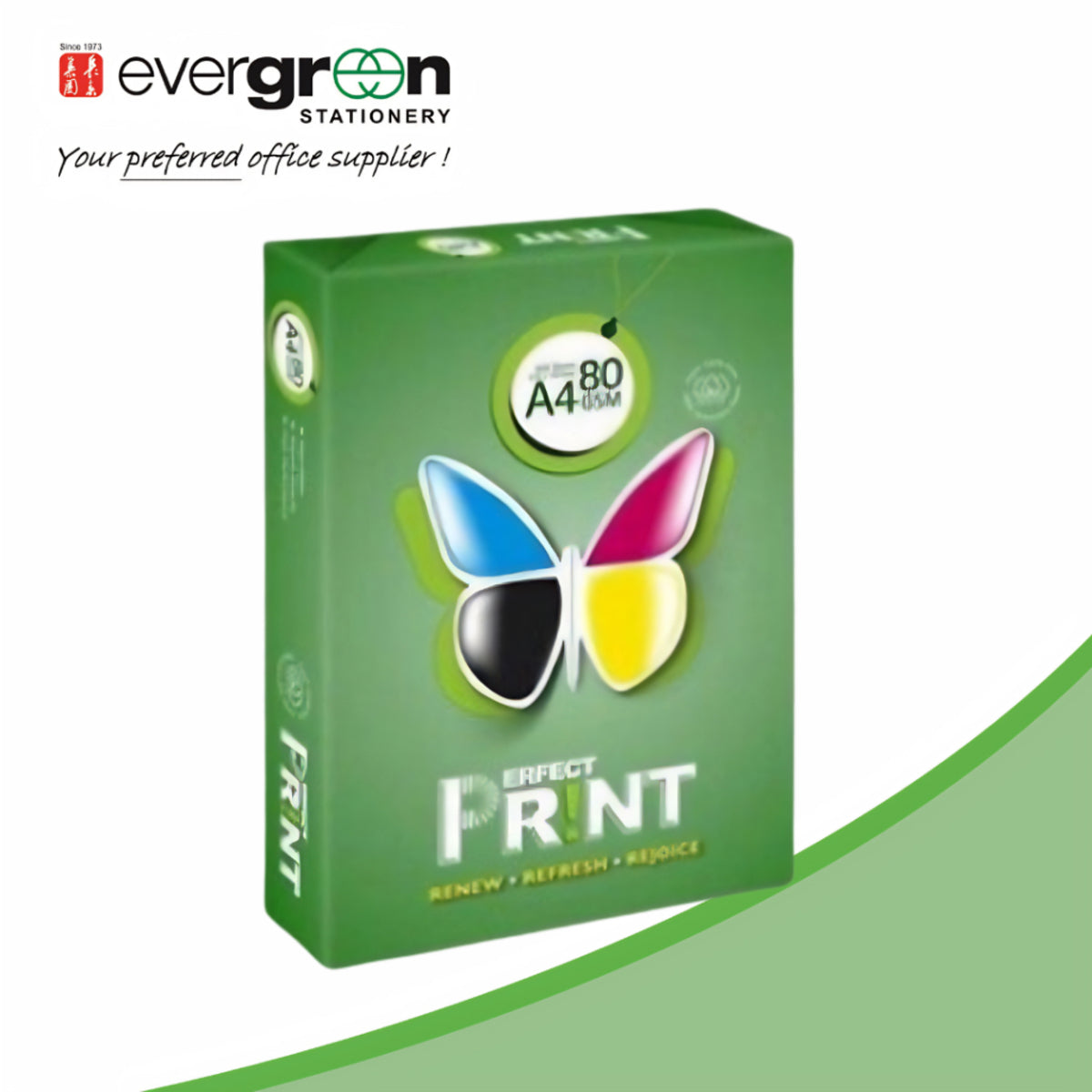 [SG]Perfect Print A4 Size 80gsm White Copier Paper [Evergreen Stationery](5 Reams per Carton) | MAX 2 CARTONS/ORDER