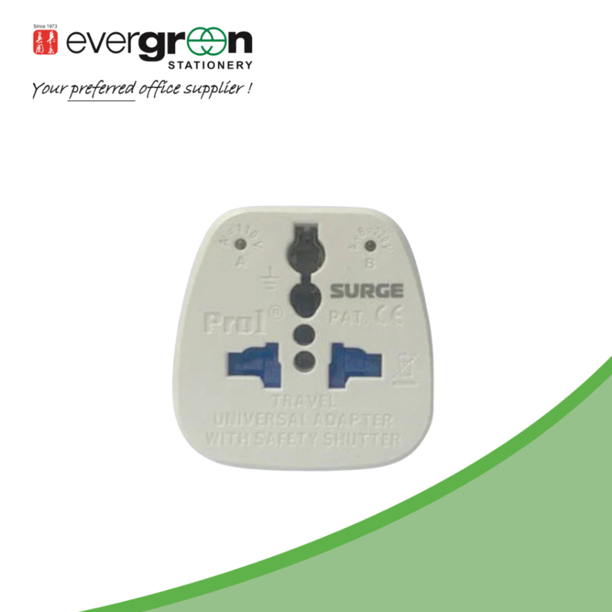 SOUNDTEOH TA-7SF 13A Universal Travel Adaptor with Surge Protection | Safety Shutter | Voltage Indicator | 1 Year Warranty