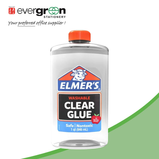 [SG] Elmer's Clear School Glue 32OZ (1Q) [Evergreen Stationery]