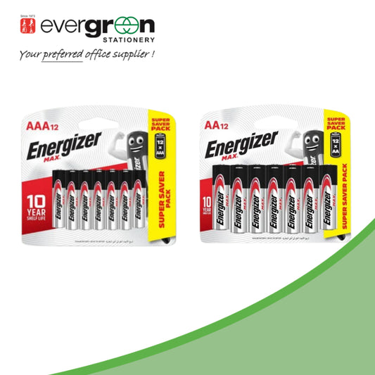 [SG] Energizer Max AAA/AA 12's [Evergreen Stationery]