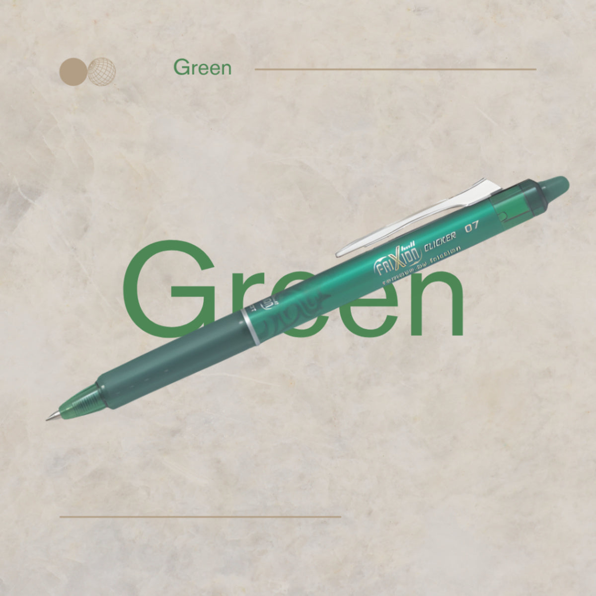 [SG] Pilot Frixion 0.7mm Erasable Clicker Ball Pen [Evergreen Stationery]