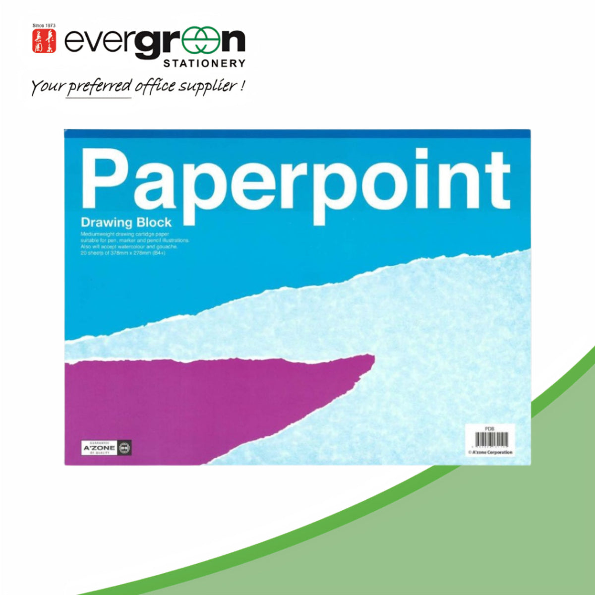 [SG] Azone Paperpoint Drawing Block 11"X15" [Evergreen Stationery]