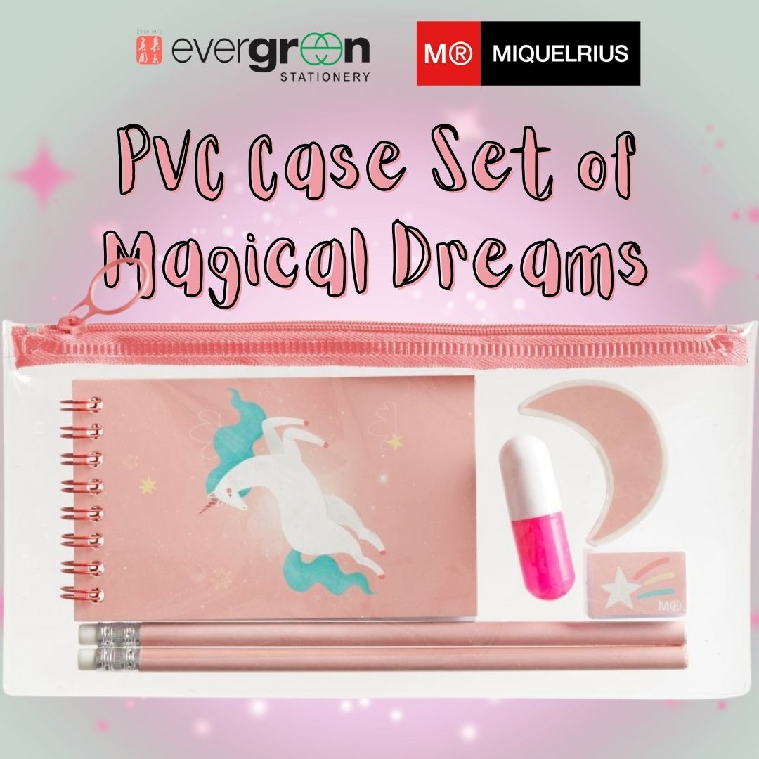[SG] APLI MIQUELRIUS PVC Case Set of Magical Dreams [Evergreen Stationery]