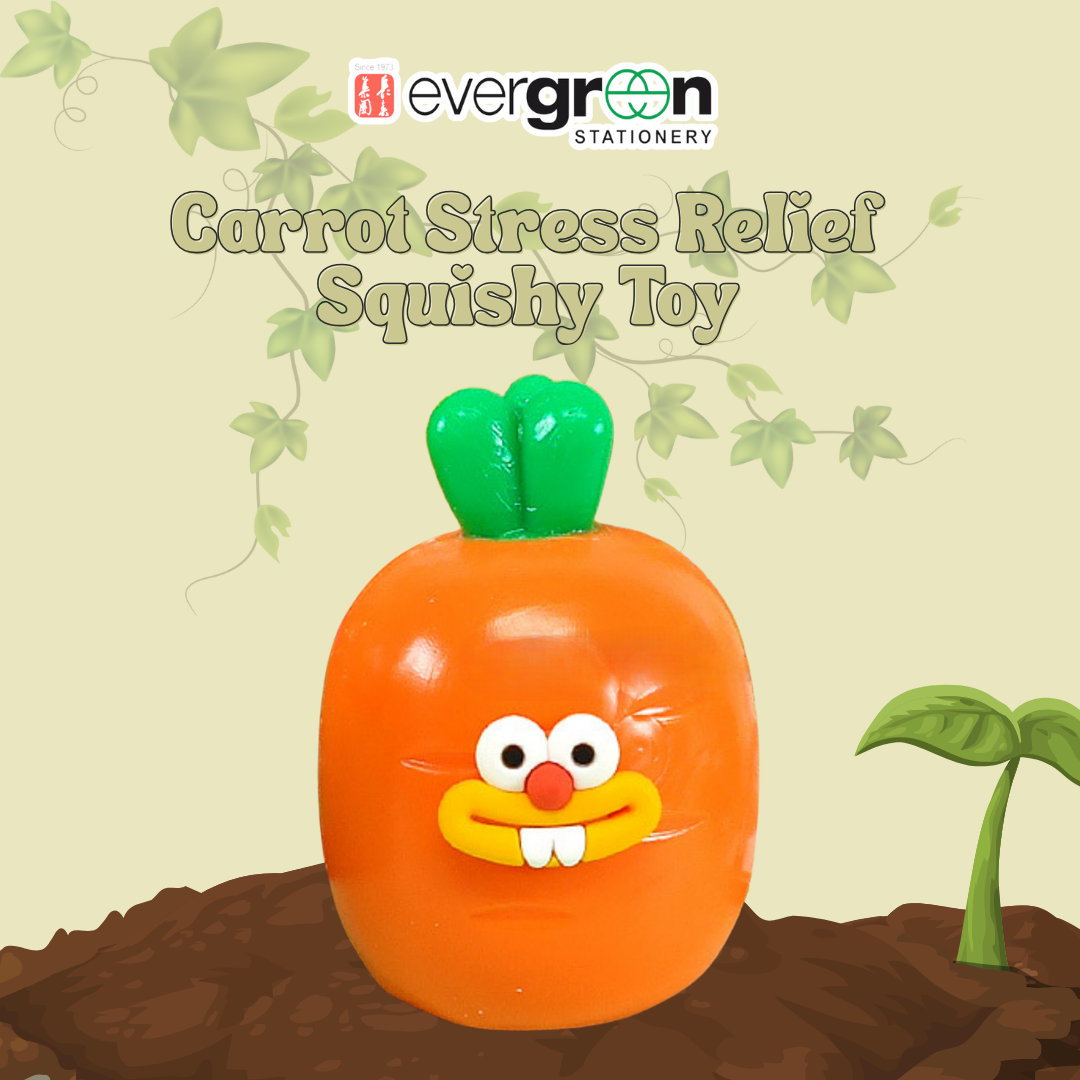 [SG] Carrot Stress Relief Squishy Toy [Evergreen Stationery]