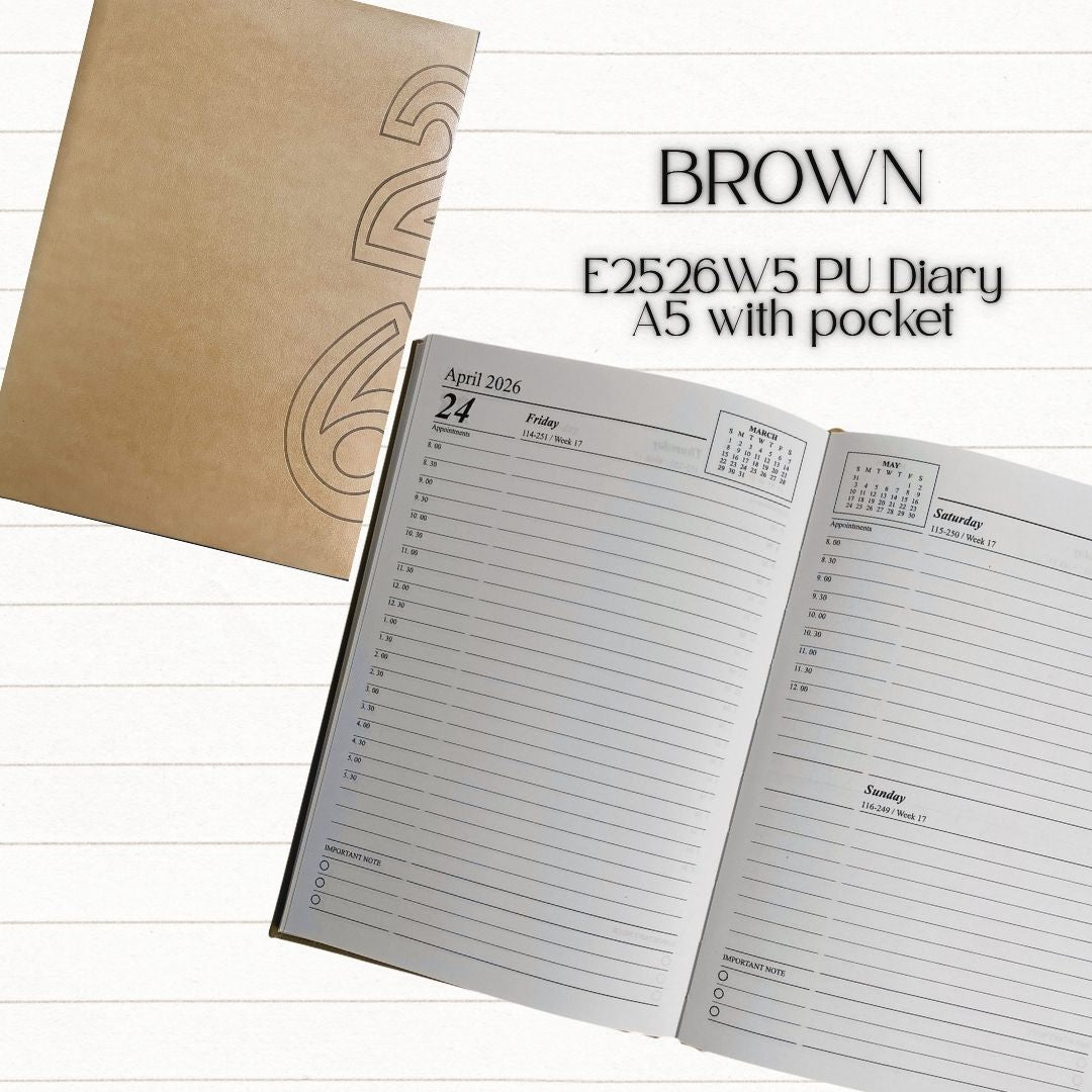[SG] 2026 PU Diary A5 [Evergreen Stationery]
