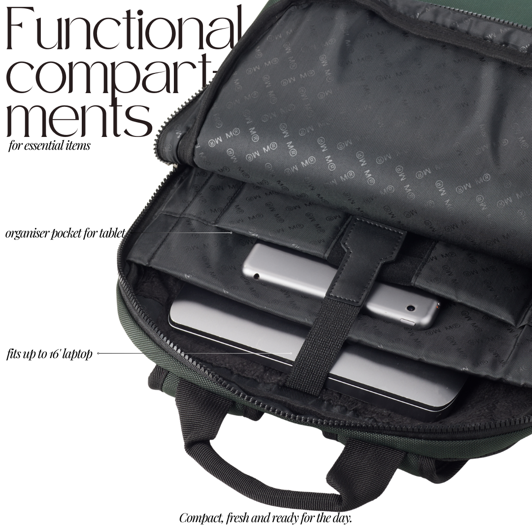 [SG] APLI Small Backpack – Green “Bag to Work” Series | Compact & Lightweight [Evergreen Stationery]