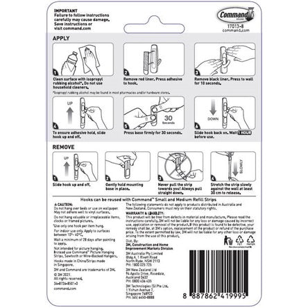 [SG] COMMAND™ 17012-8VP 8 MIXED HOOKS VP 2P/B 6B/C [Evergreen Stationery]