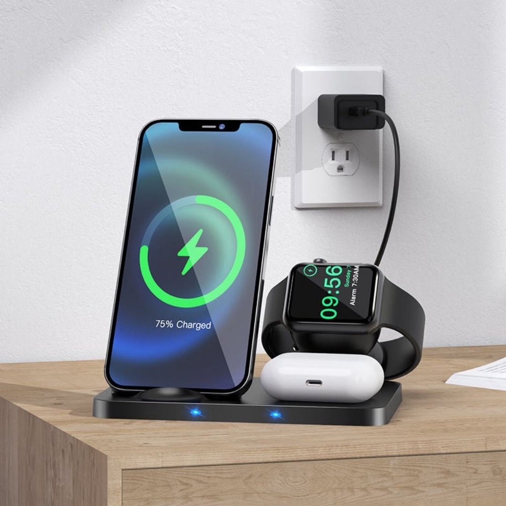 [SG] CW33 Ultra-Charge 3-in-1 Vertical Wireless Fast Charger [Evergreen Stationery]