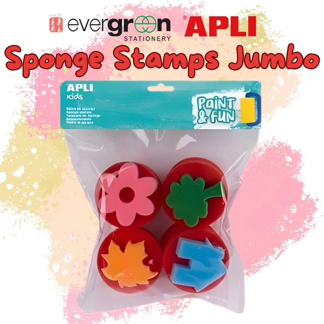 [SG] APLI Sponge Stamps Jumbo [Evergreen Stationery]