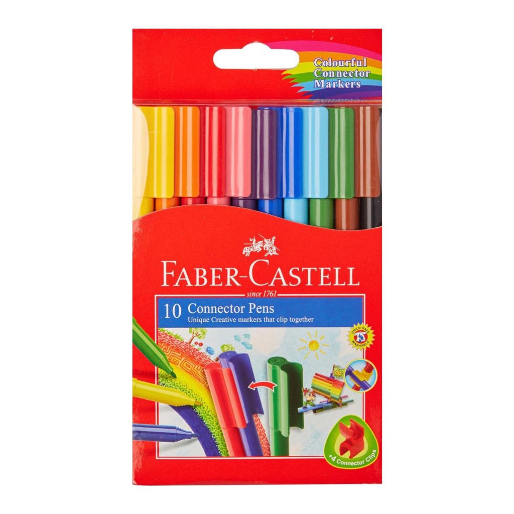 Faber Castell Bundle Classic Set 12 Pc Colouring Pencil + 10 Connector Pen + Colouring Book