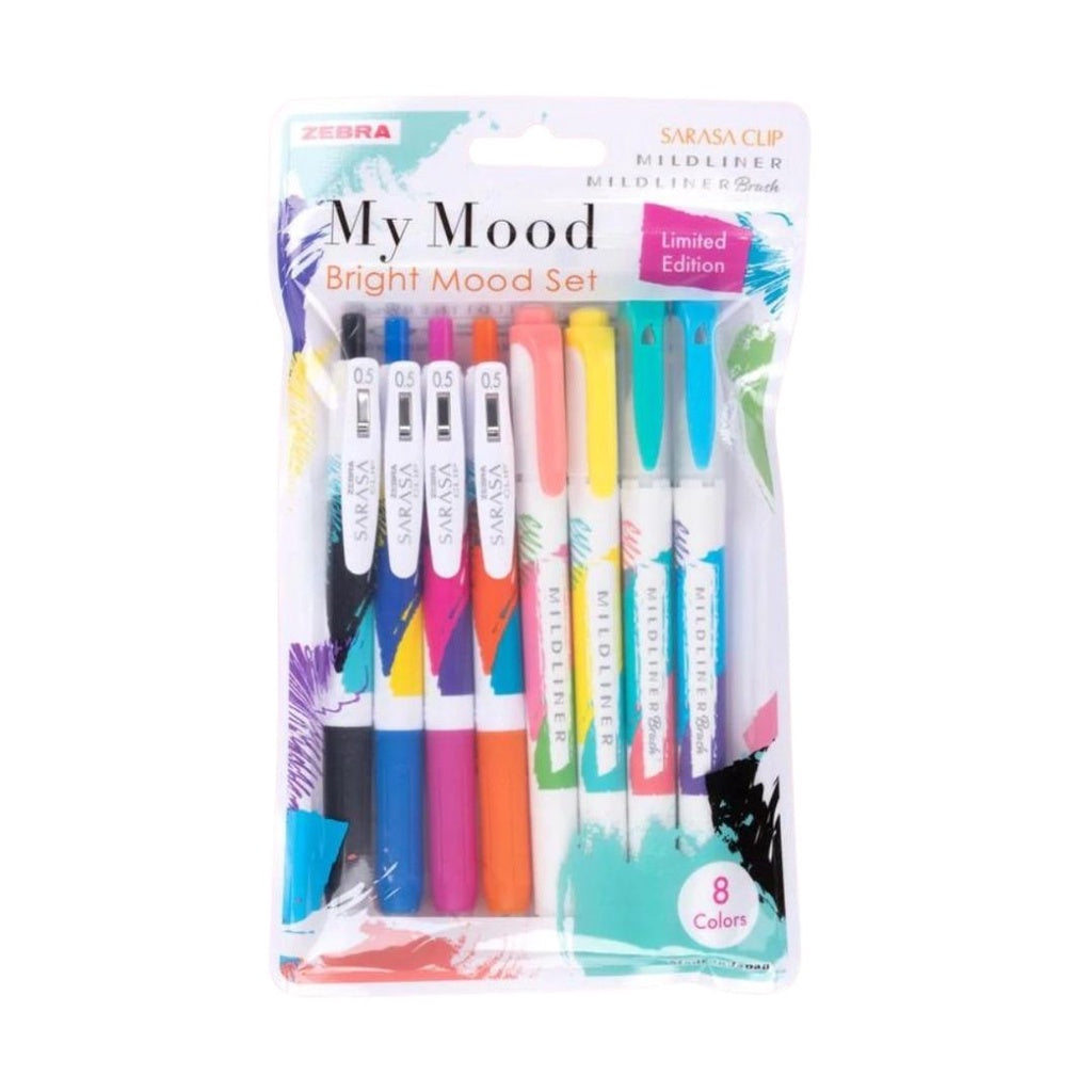 [SG] [LIMITED EDITION] ZEBRA My Mood Bright Mood / Natural Mood / Retro Mood 8C Set [Evergreen Stationery]