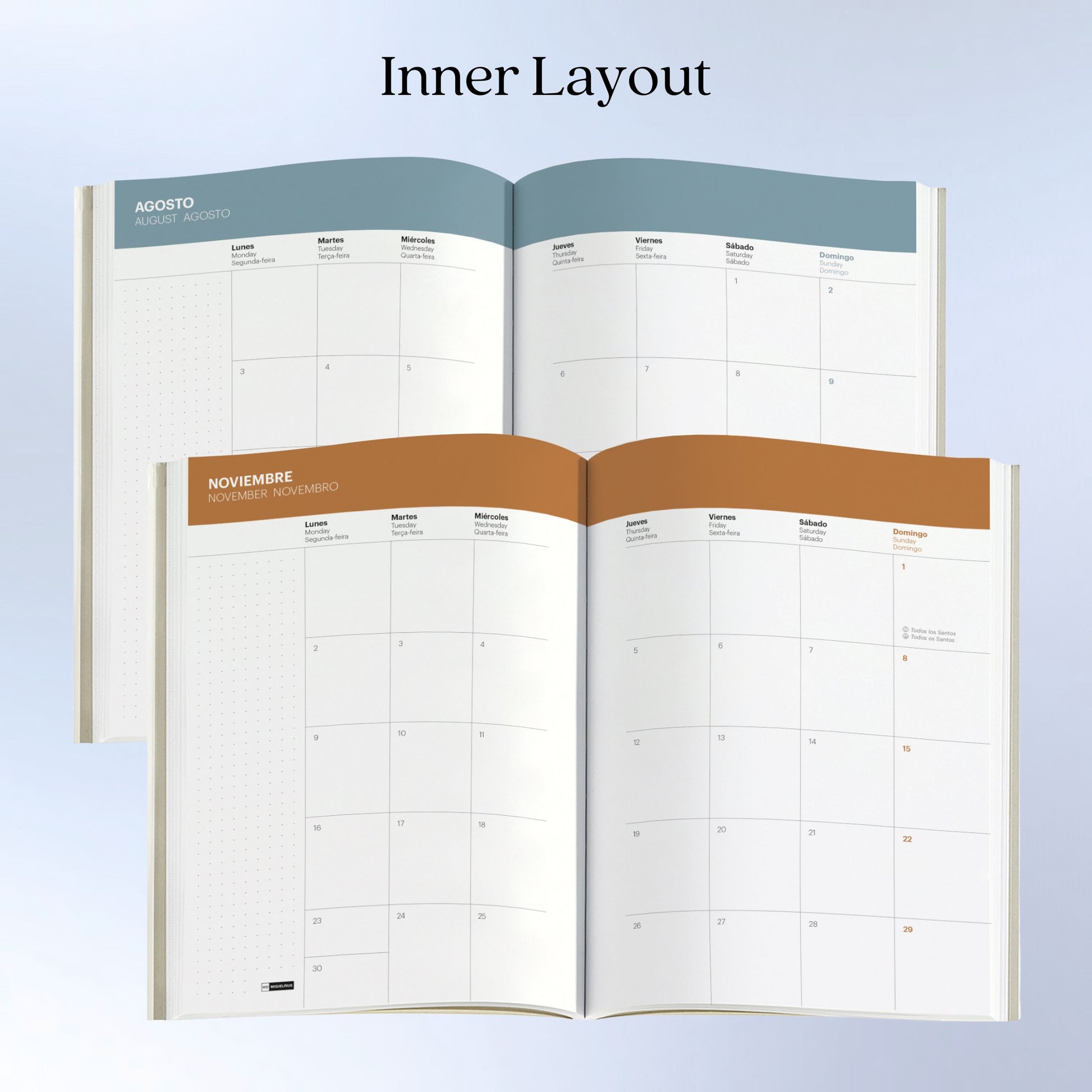 [SG]APLI 2026 A5 Week to View Natural Kraft Silk Screen Printed Cover Diary | Kraft Series [Evergreen Stationery]