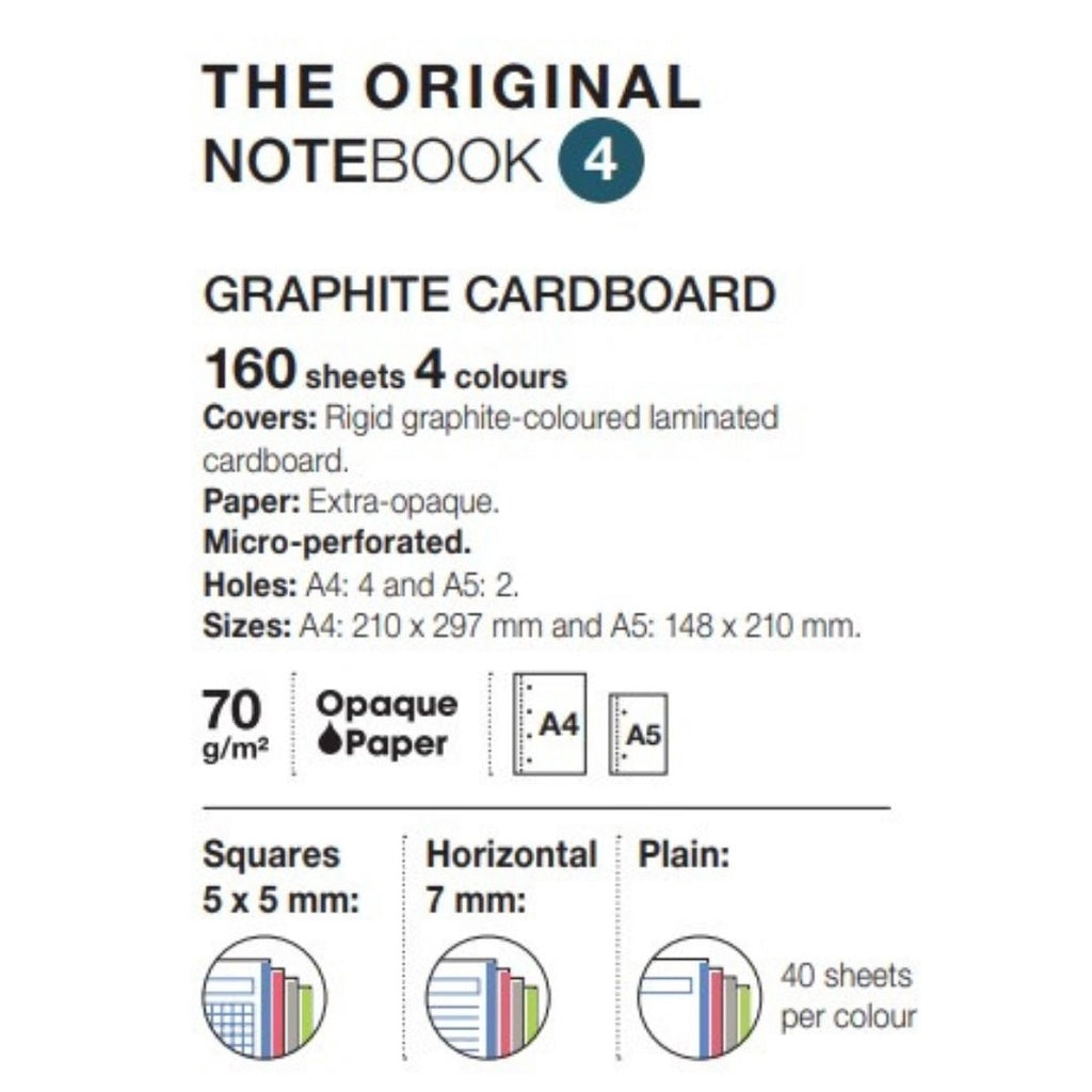 [SG] ECO MIQUELRIUS 2107 NB-4 Notebook A4 (SQUARED & PLAIN, 160GMS, 160 sheets) [Evergreen Stationery]