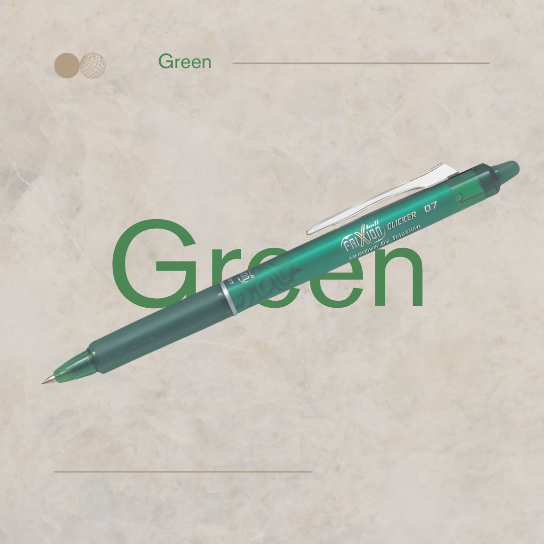 [SG] Pilot Frixion 0.7mm Erasable Clicker Ball Pen [Evergreen Stationery]
