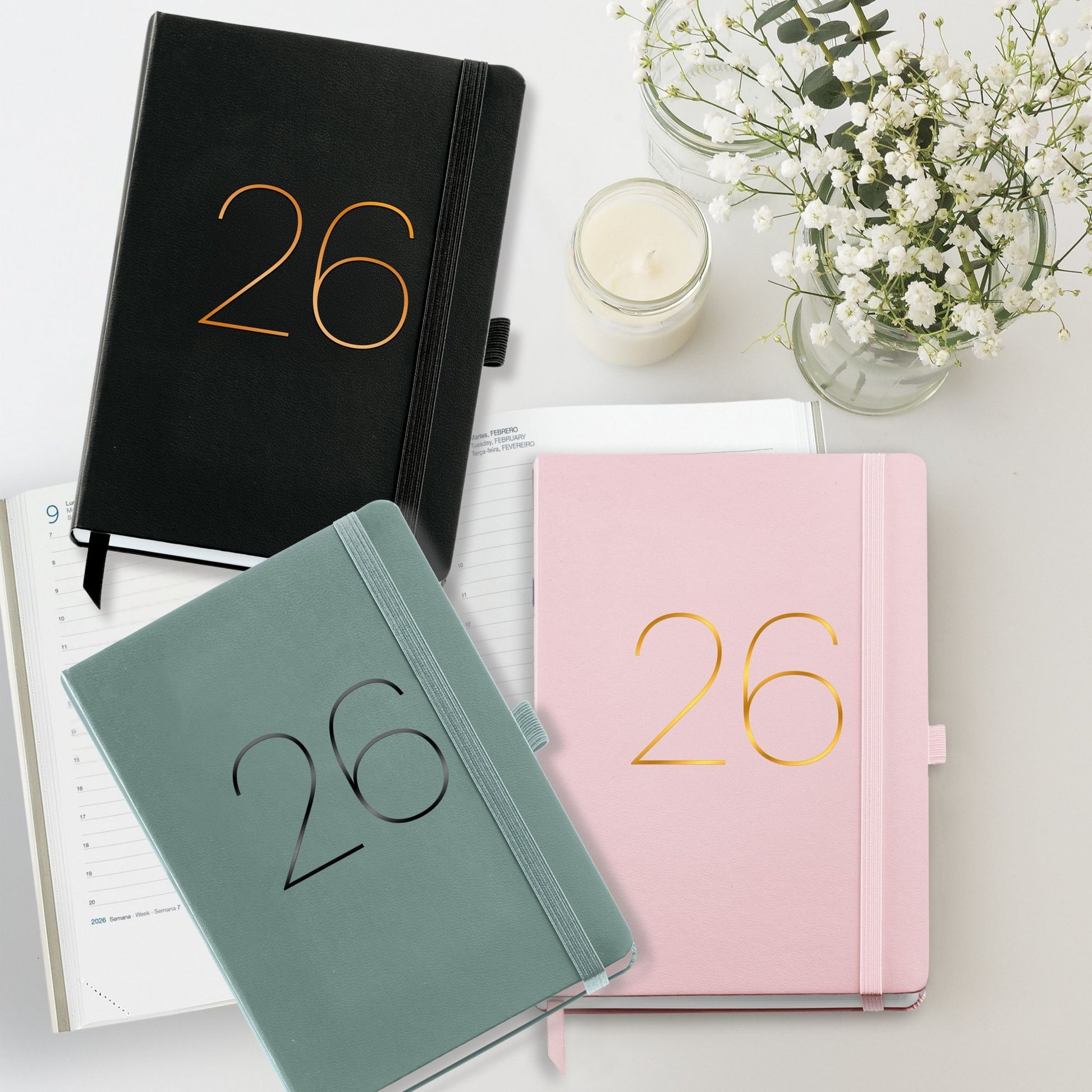 [SG]APLI 2026 A5 Day to Page Flexible Sewn Faux Leather Cover Diary | Chester Rig Series [Evergreen Stationery]