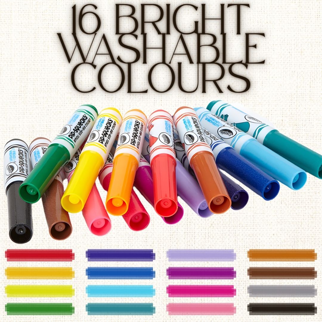 [SG] Crayola Washable Pip-Squeaks Markers 16 Colours [Evergreen Stationery]