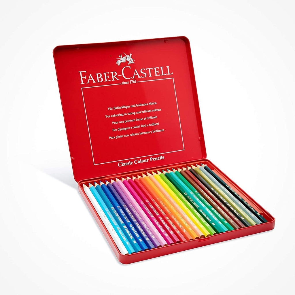 [SG] Faber Castell Metal.Tin Col Pcl 24 [Evergreen Stationery]