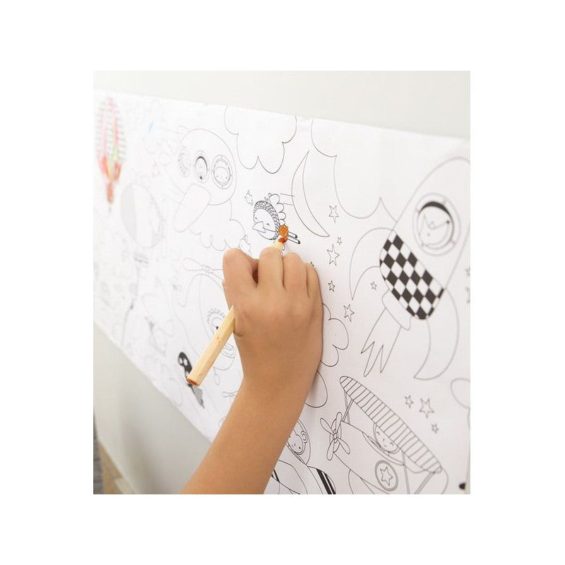 [SG] APLI Adhesive Coloring Rolls | (4m x 0.3m) [Evergreen Stationery]