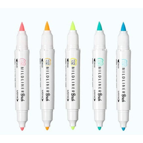 Zebra Mildliner Brush | 5 Colour Set