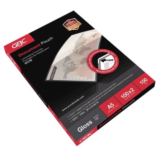 GBC Laminating Pouch A3/A4/A5 75mic/100mic